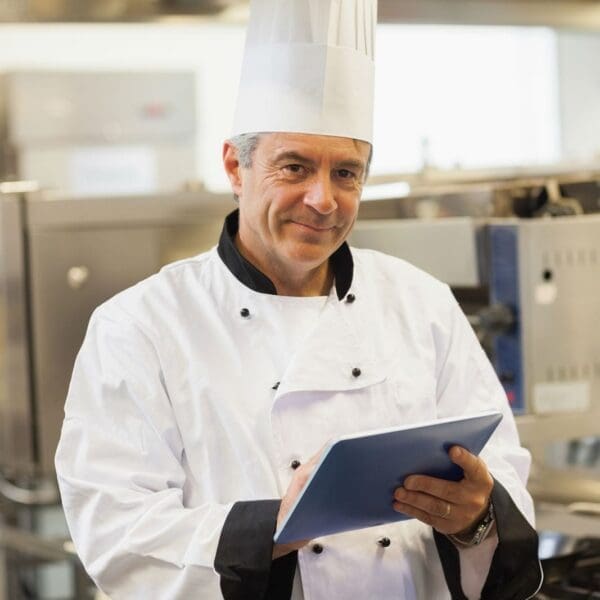 Chef-using-tablet